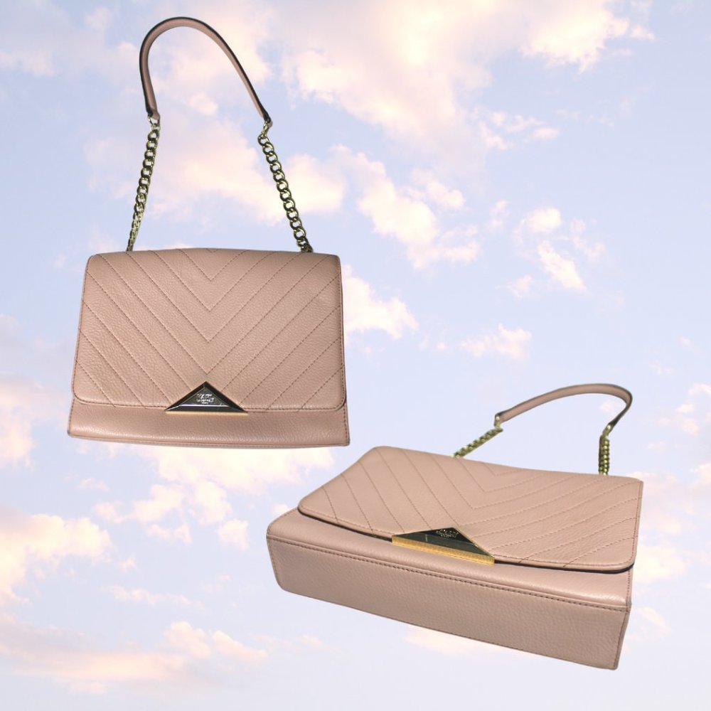 Karl Lagerfeld Pink Leather Shoulder Bag